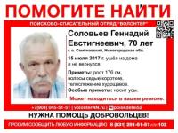 70-летнего Геннадия Соловьева продолжают искать в Нижегородской области 