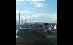 Новую развязку на Циолковского в Нижнем Новгороде сковали пробки  
