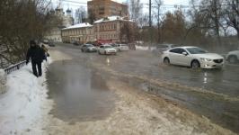 Центр Нижнего Новгорода залило горячей водой 6 февраля 