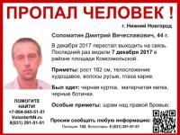 В Нижнем Новгороде пропал 44-летний Дмитрий Соломатин 