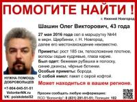 43-летнего Олега Шашина ищут в Нижегородской области 
