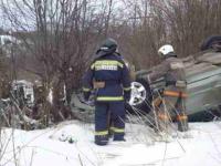 Два нижегородских автомобиля улетели в кювет в результате ДТП 