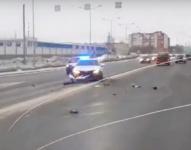 Такси протаранило машину ДПС в Нижнем Новгороде 