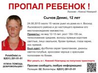 12-летний школьник Денис Сычев пропал в Нижегородской области 