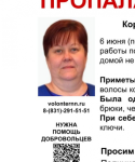 51-летняя Ирина Коржева пропала в Нижнем Новгороде 