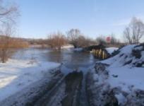Низководный автомобильный мост затоплен 2 апреля в Гагинском районе 