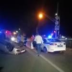 Пьяный водитель за рулем врезался в машину ДПС 