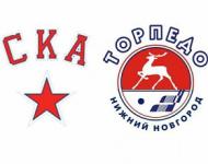 Нижегородское "Торпедо" ведет в матче со СКА после второго периода 4:3 